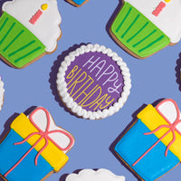 Happy Birthday Hand-Decorated Cookies