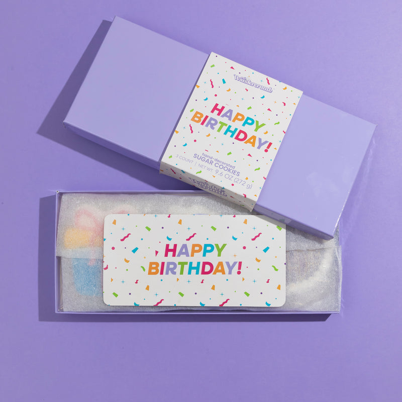 Happy Birthday Hand-Decorated Cookies